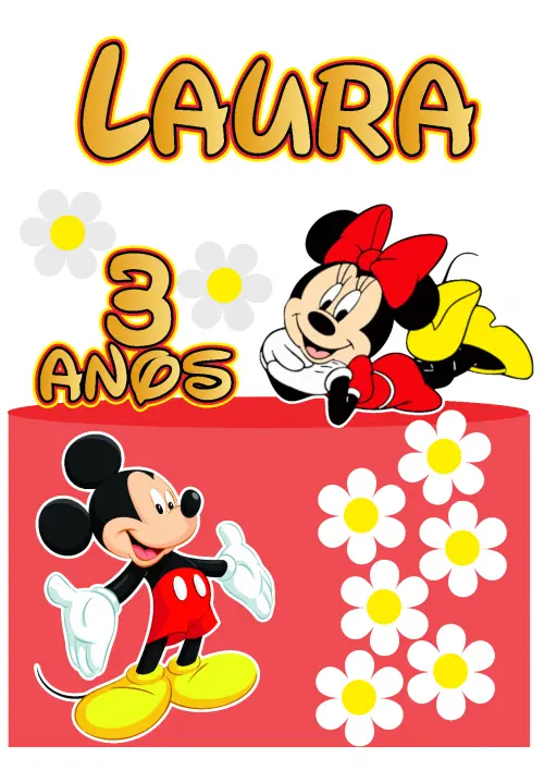 Arquivo de corte topo de bolo Minnie