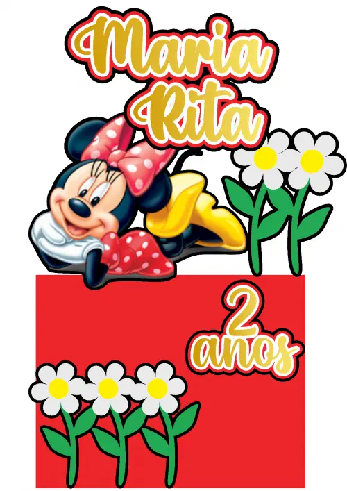 Arquivo de corte topo de bolo Minnie