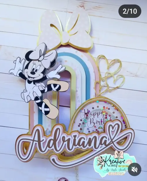 Arquivo de corte topo de bolo Minnie