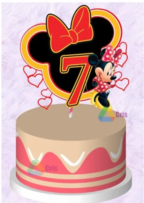 Arquivo de corte topo de bolo Minnie