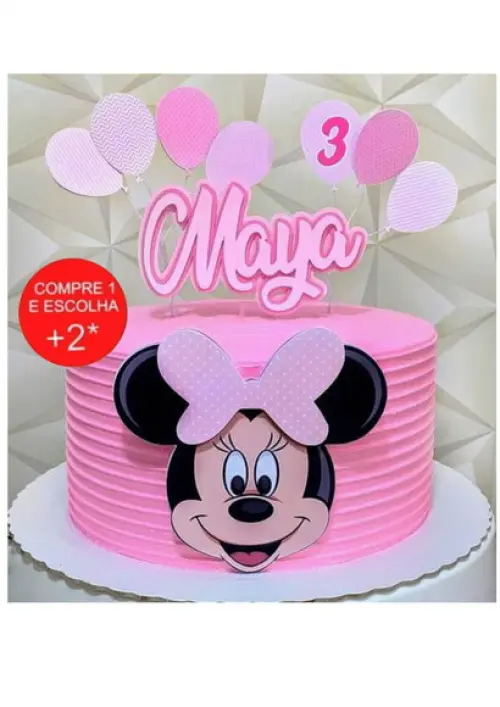 Arquivo de corte topo de bolo Minnie