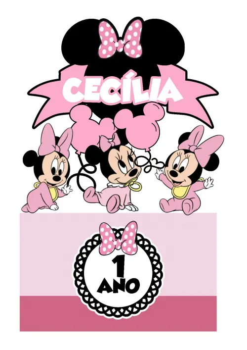 Arquivo de corte topo de bolo Minnie