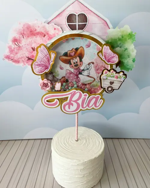 Arquivo de corte topo de bolo Minnie