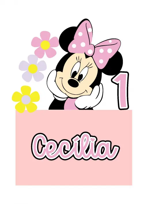 Arquivo de corte topo de bolo Minnie