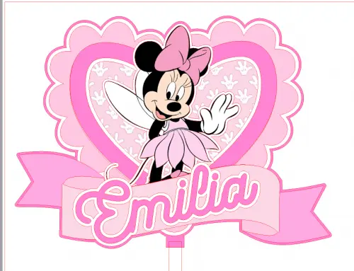 Arquivo de corte topo de bolo Minnie