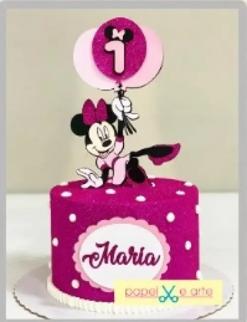 Arquivo de corte topo de bolo Minnie