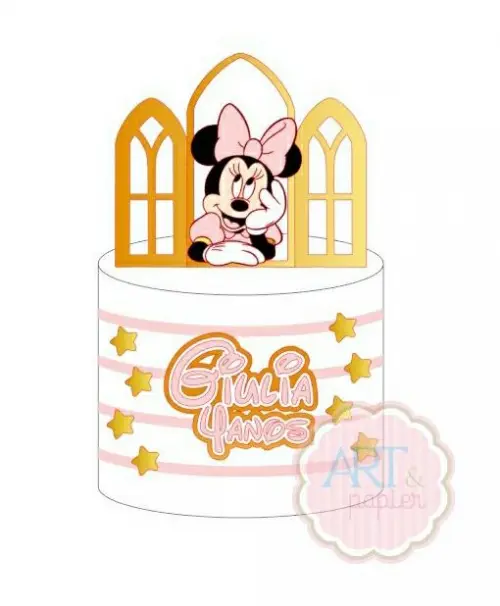 Arquivo de corte topo de bolo Minnie