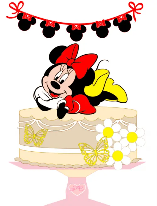 Arquivo de corte topo de bolo Minnie