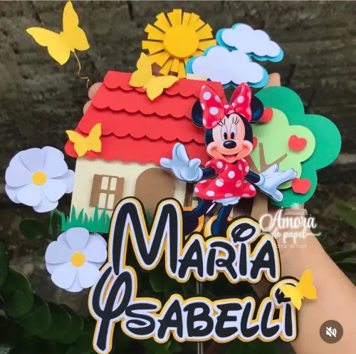 Arquivo de corte topo de bolo Minnie