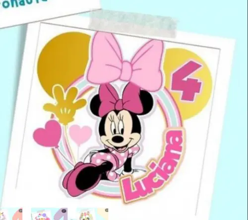 Arquivo de corte topo de bolo Minnie