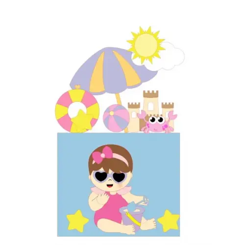 Arquivo de corte topo de bolo Praia