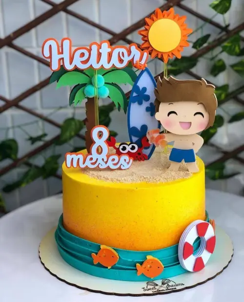 Arquivo de corte topo de bolo Praia