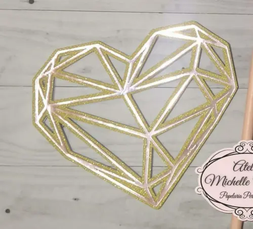 Arquivo de corte topo de bolo Coração