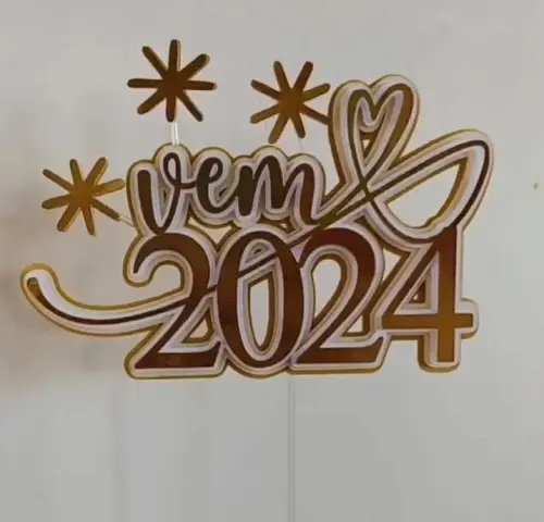 Arquivo de corte topo de bolo Ano novo