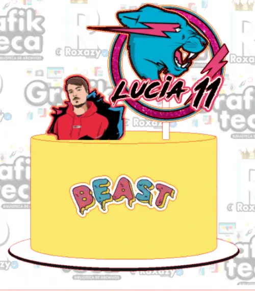 Topo de Bolo Mr Beast