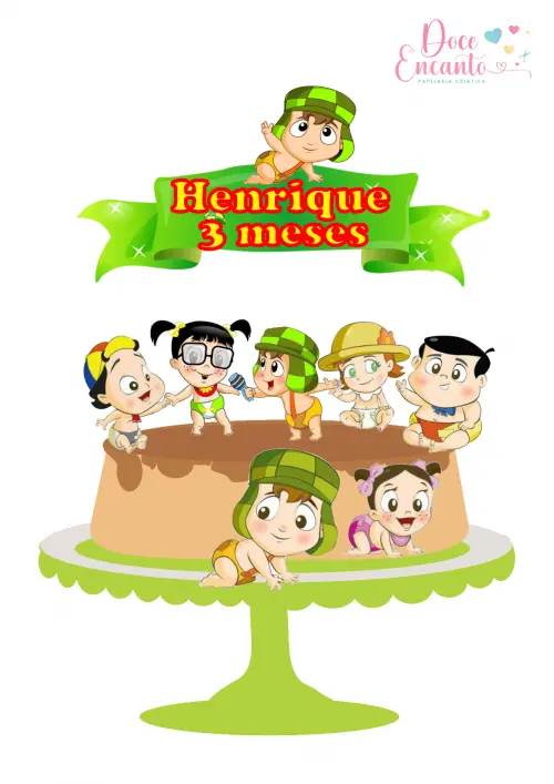 Arquivo de corte topo de bolo Chaves