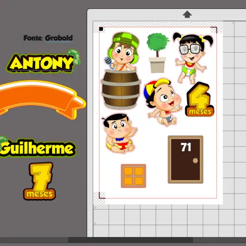 Arquivo de corte topo de bolo Chaves