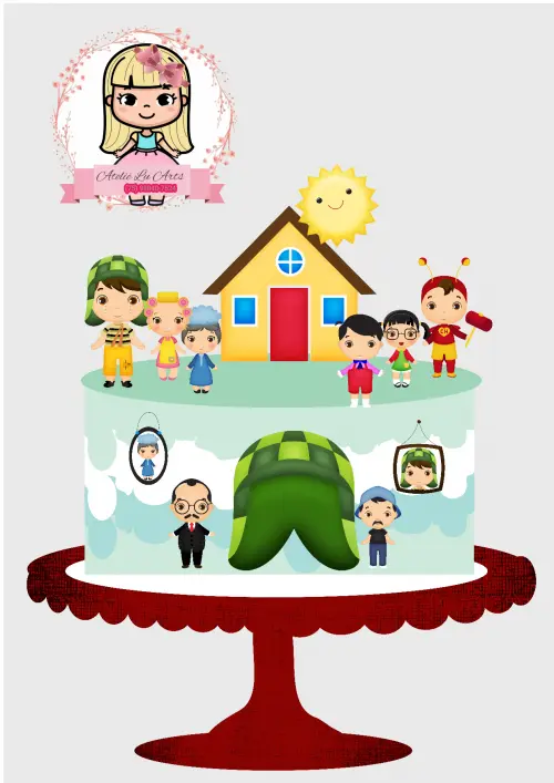 Arquivo de corte topo de bolo Chaves