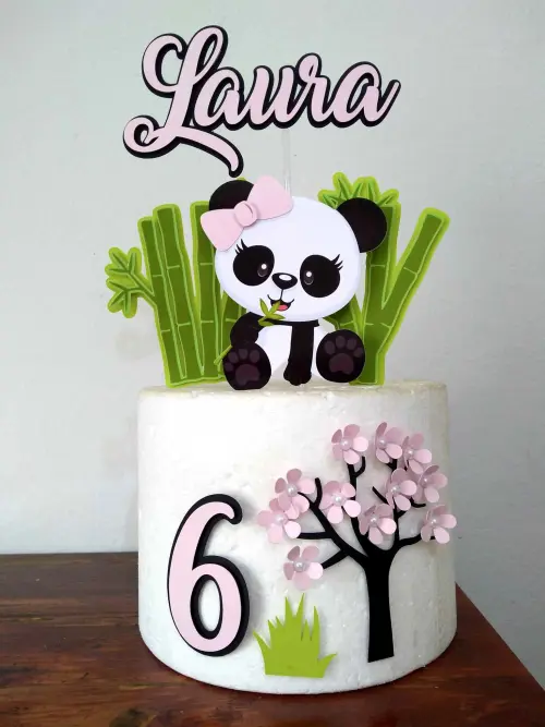 Arquivo de corte topo de bolo panda