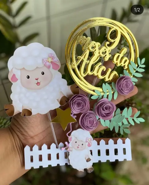 Arquivo de corte topo de bolo Ovelhinha