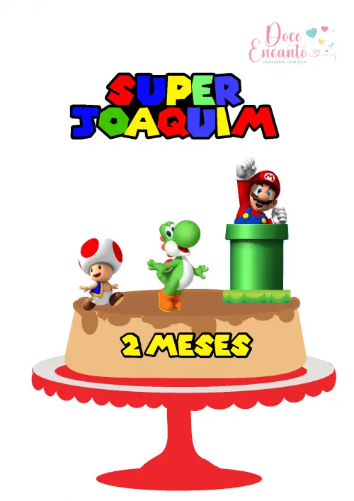 Arquivo de corte topo de bolo Super Mario