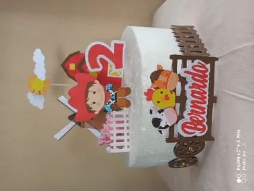 Arquivo de corte topo de bolo Fazendinha