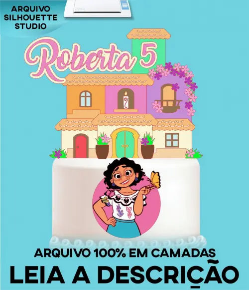 Arquivo de corte topo de bolo Encanto