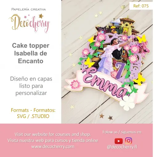 Arquivo de corte topo de bolo Encanto