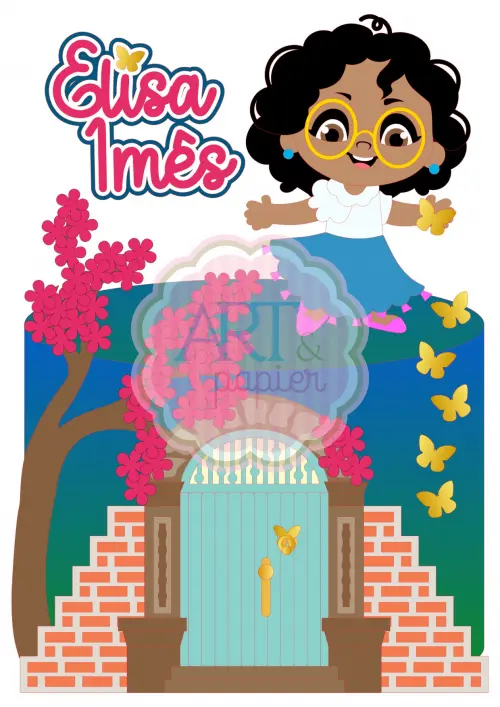 Arquivo de corte topo de bolo Encanto