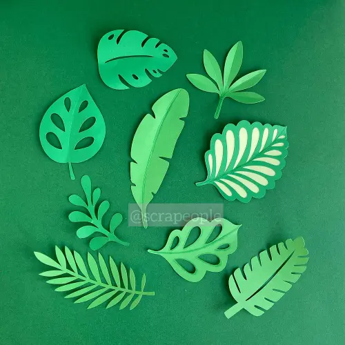 Arquivo de corte topo de bolo Folhagens