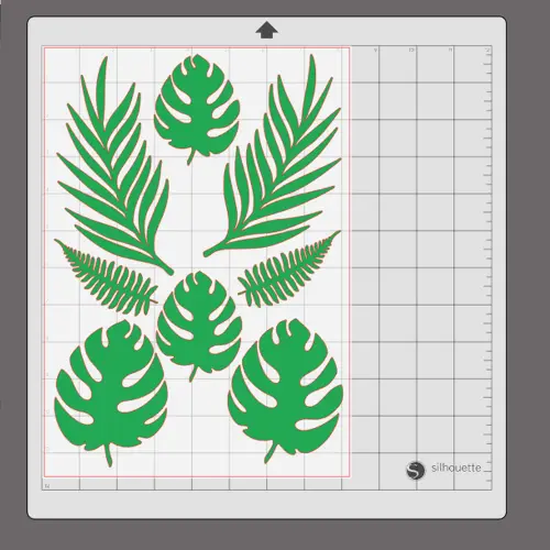 Arquivo de corte topo de bolo Folhagens