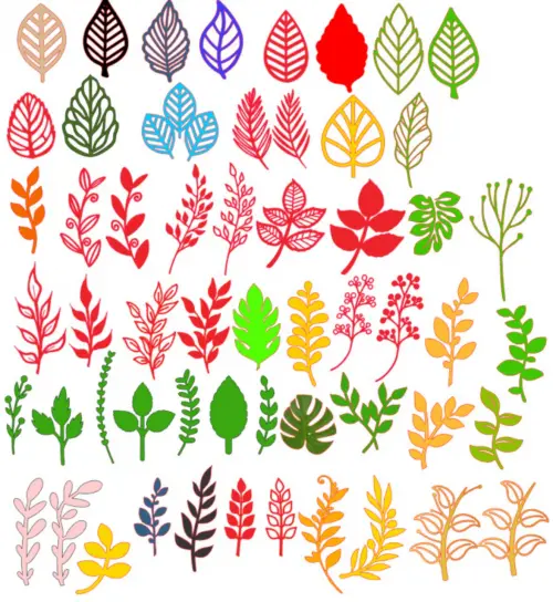 Arquivo de corte topo de bolo Folhagens