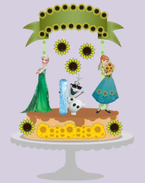 Arquivo de corte topo de bolo frozen