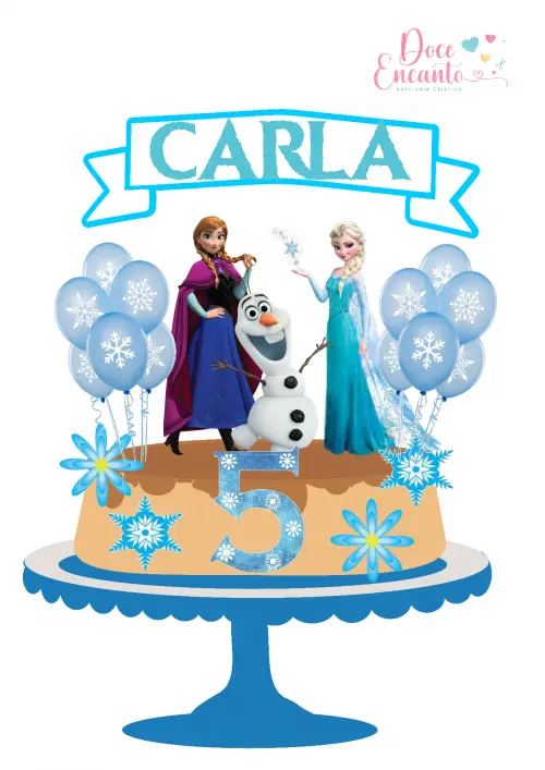 Arquivo de corte topo de bolo frozen