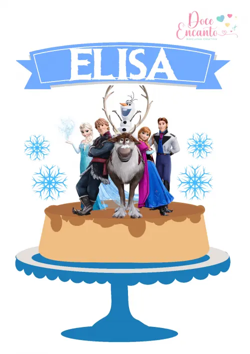 Arquivo de corte topo de bolo frozen