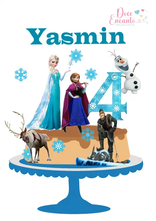 Arquivo de corte topo de bolo frozen