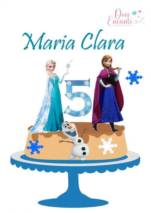 Arquivo de corte topo de bolo frozen