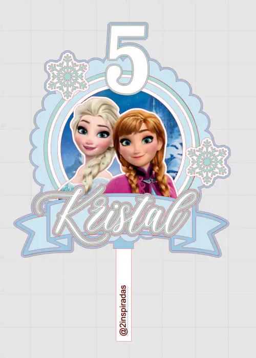 Arquivo de corte topo de bolo frozen