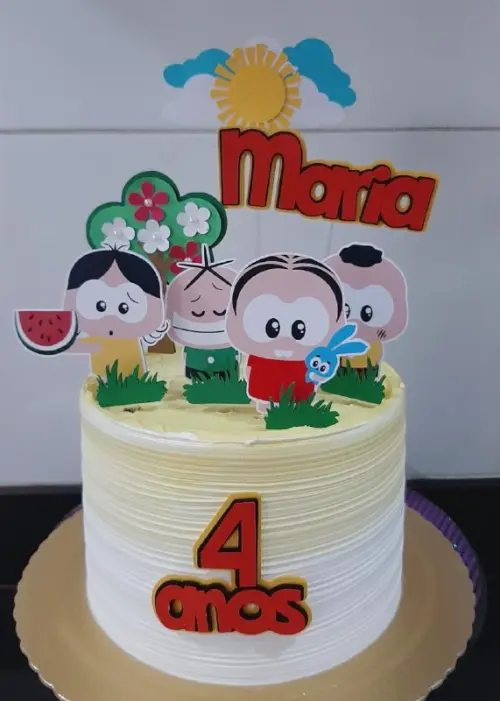 Arquivo de corte topo de bolo Turma da Monica