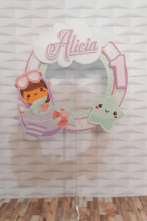 Arquivo de corte Topo de bolo Aviador