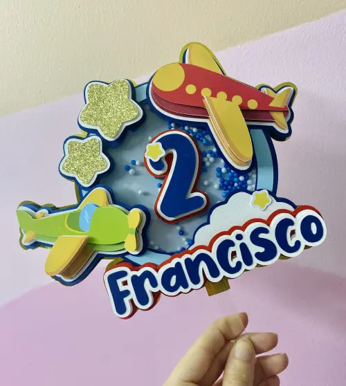 Arquivo de corte Topo de bolo Aviador