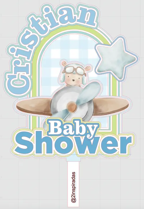 Arquivo de corte Topo de bolo Aviador