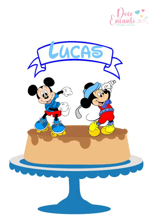 Arquivo de corte topo de bolo Mickey