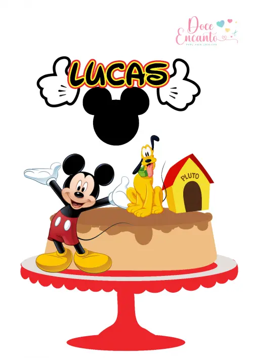 Arquivo de corte topo de bolo Mickey