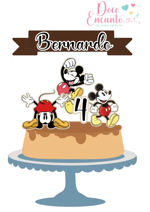 Arquivo de corte topo de bolo Mickey