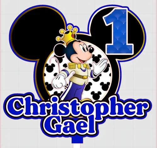 Arquivo de corte topo de bolo Mickey