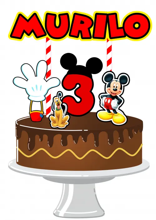 Arquivo de corte topo de bolo Mickey