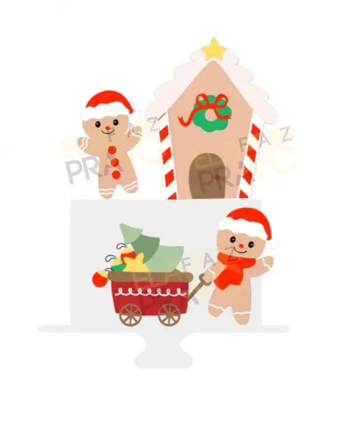 Arquivo de corte topo de bolo Natal