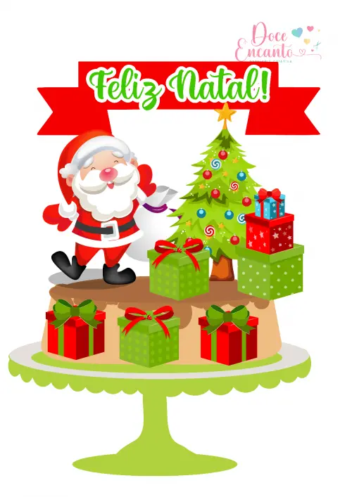 Arquivo de corte topo de bolo Natal