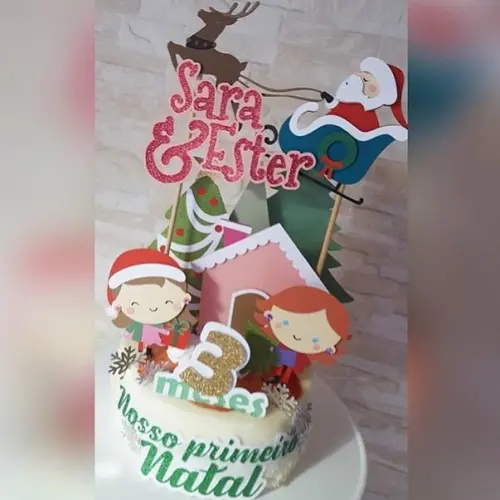 Arquivo de corte topo de bolo Natal